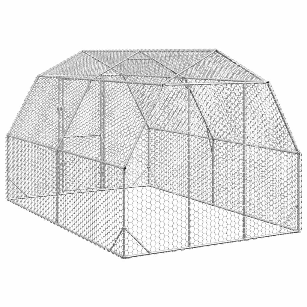 Kyllingløp 2,5x4x2,25 m galvanisert stål