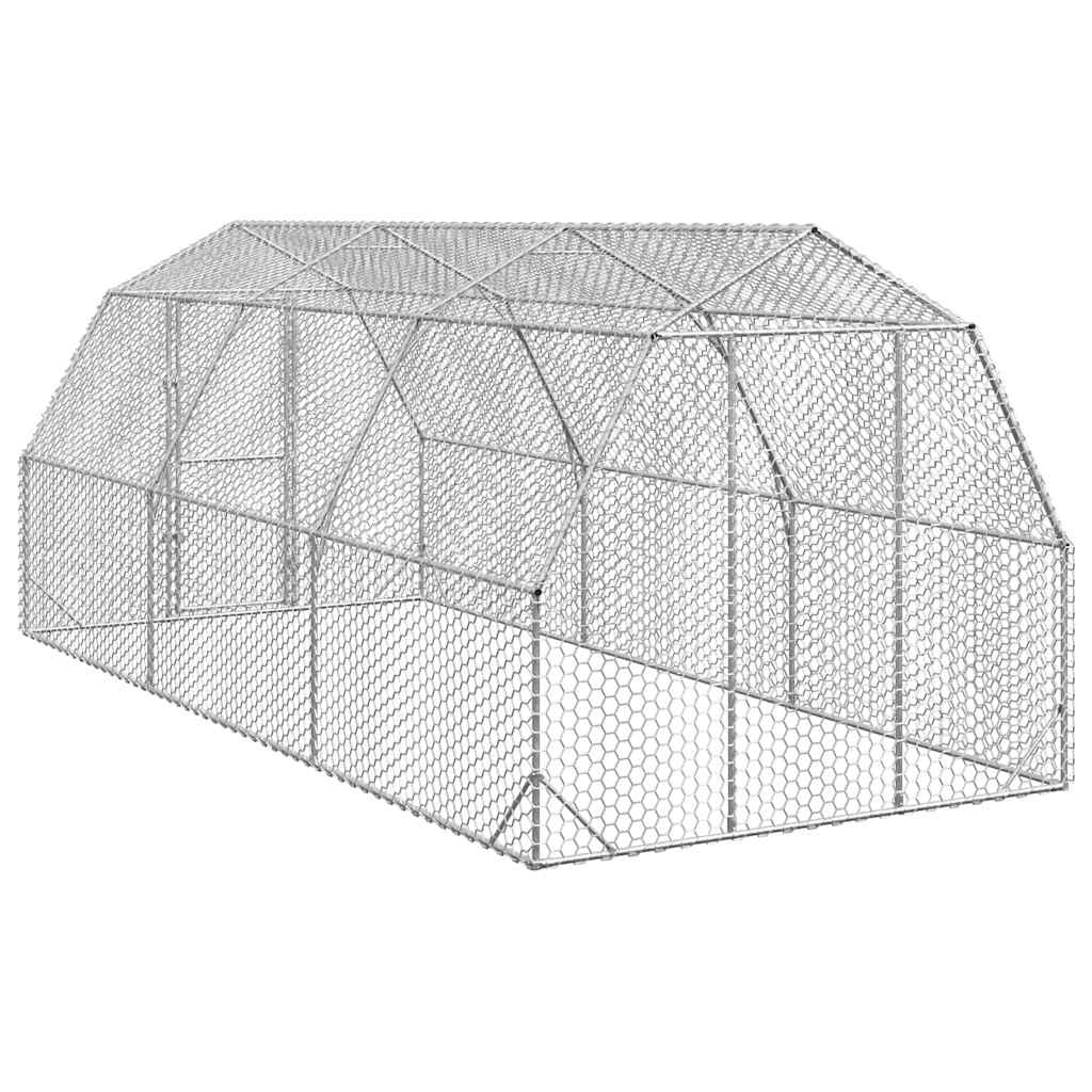 Kyllingløp 2,5x6x2,25 m galvanisert stål