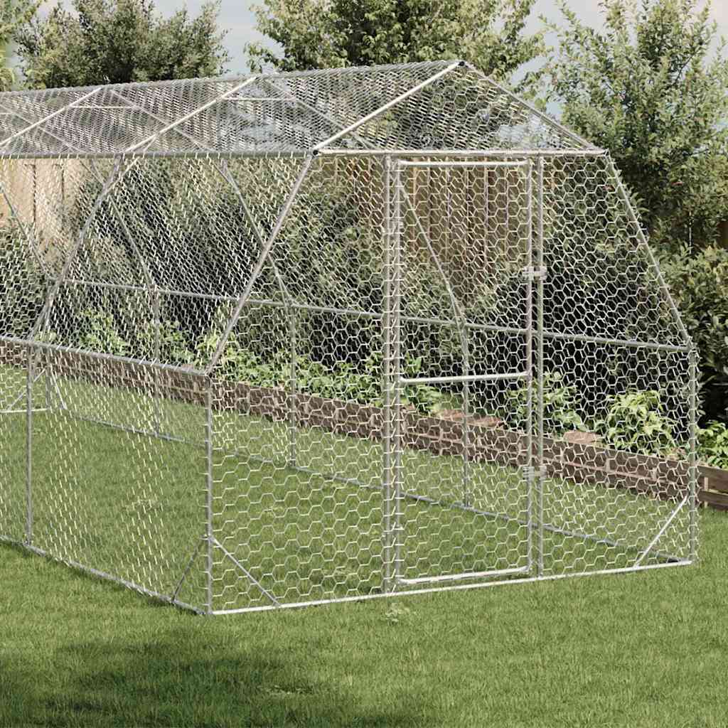 Kyllingløp 2,5x8x2,25 m galvanisert stål