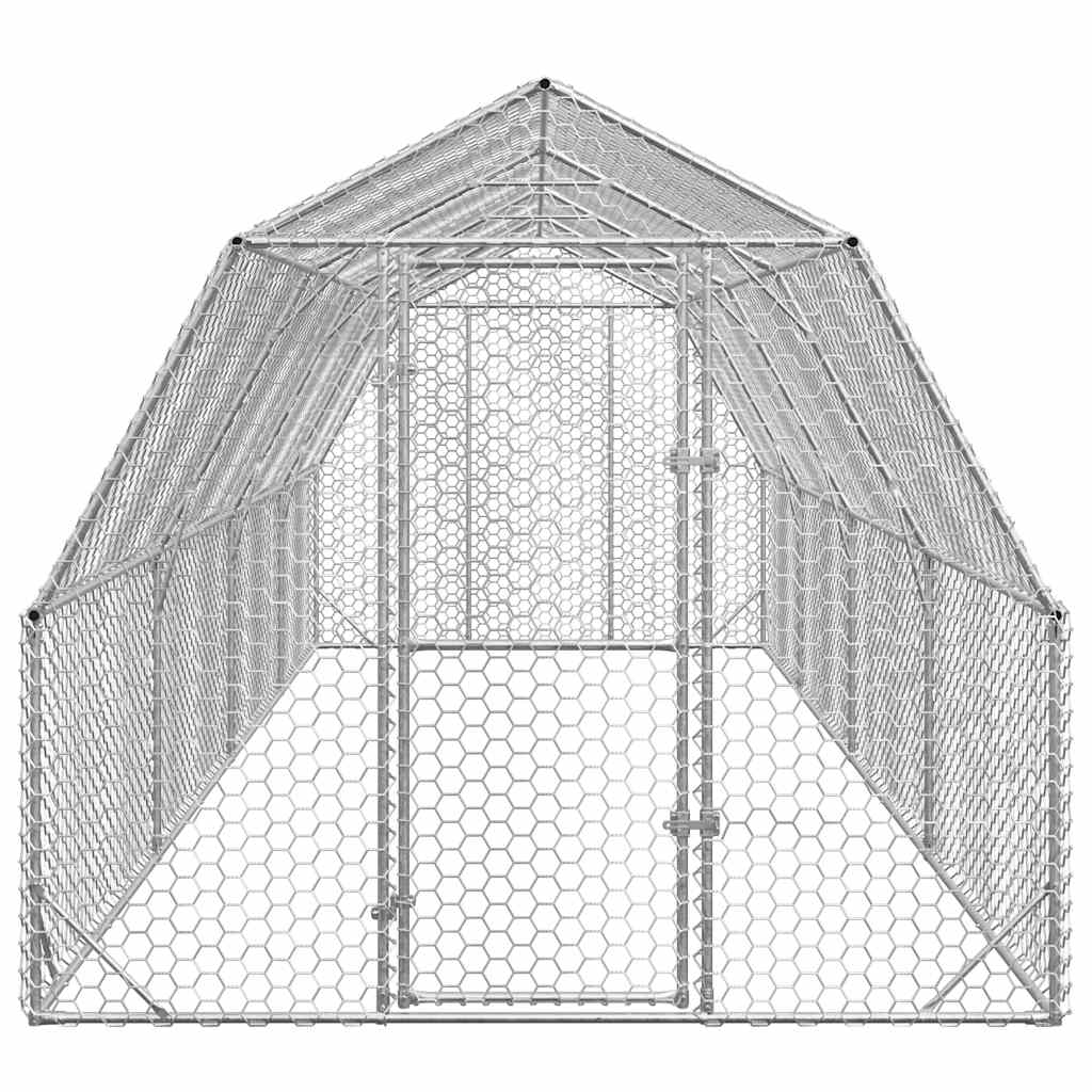 Kyllingløp 2,5x8x2,25 m galvanisert stål