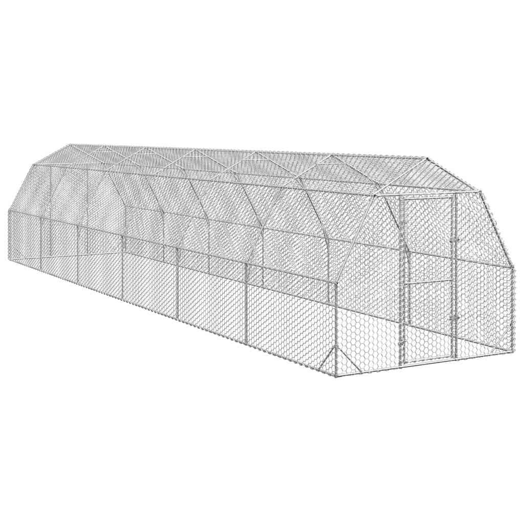 Kyllingløp 2,5x12x2,25 m galvanisert stål