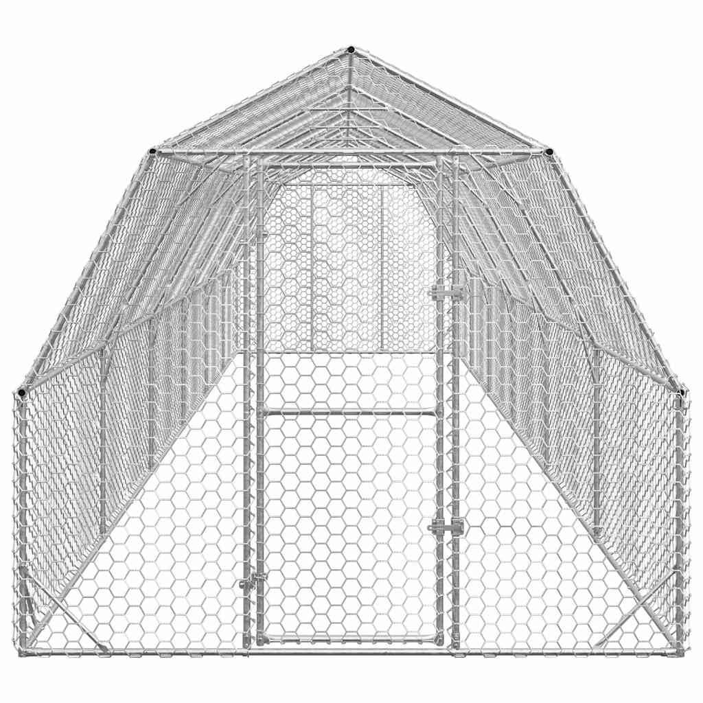 Kyllingløp 2,5x12x2,25 m galvanisert stål