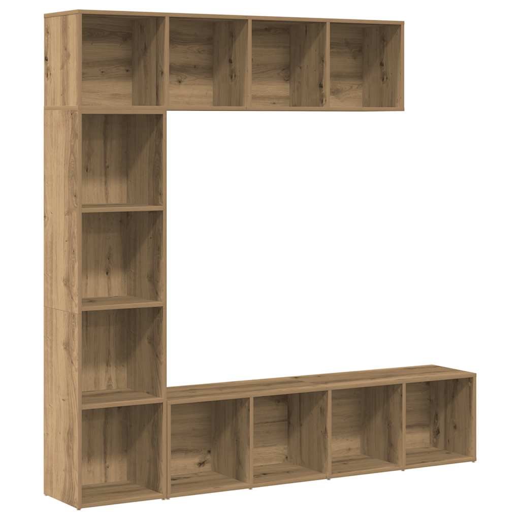 Bokskap 3 stk artisan eik konstruert tre
