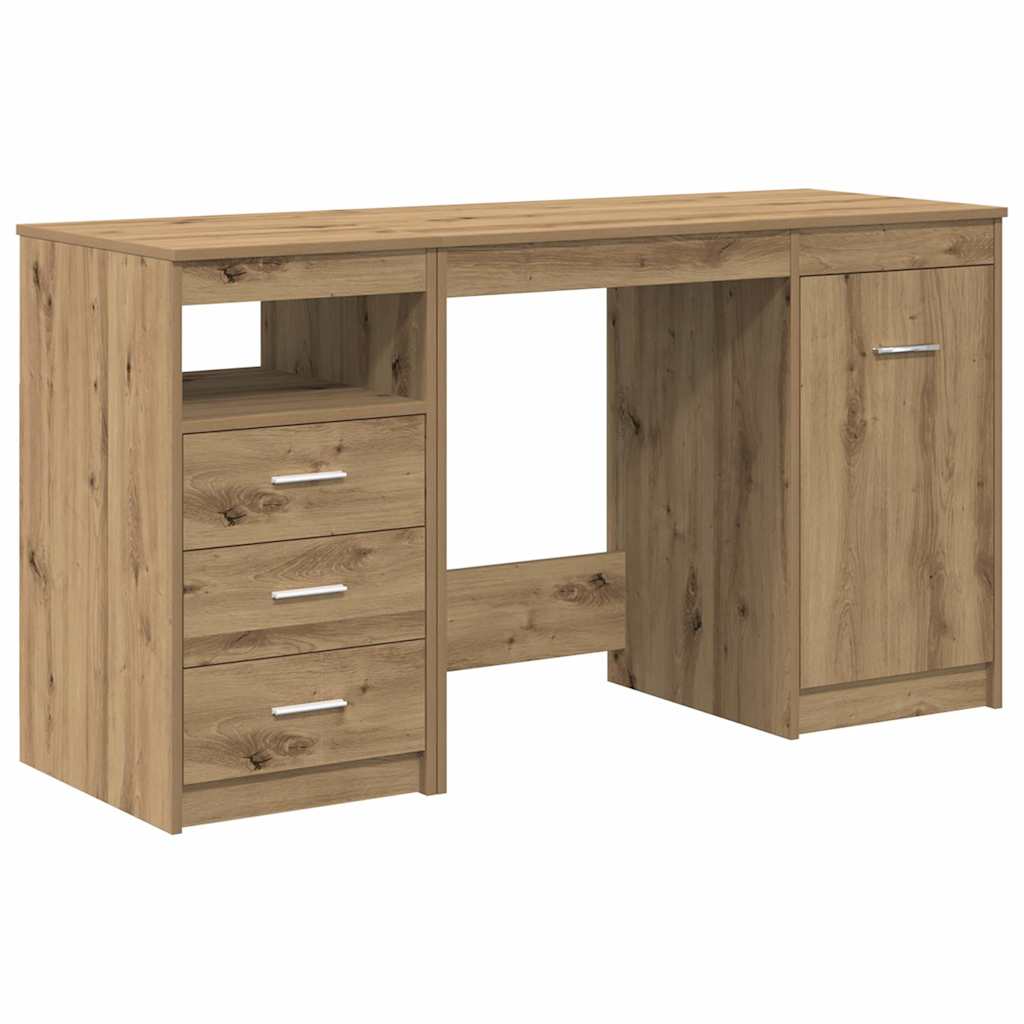 Skrivebord med skap artisan eik konstruert tre