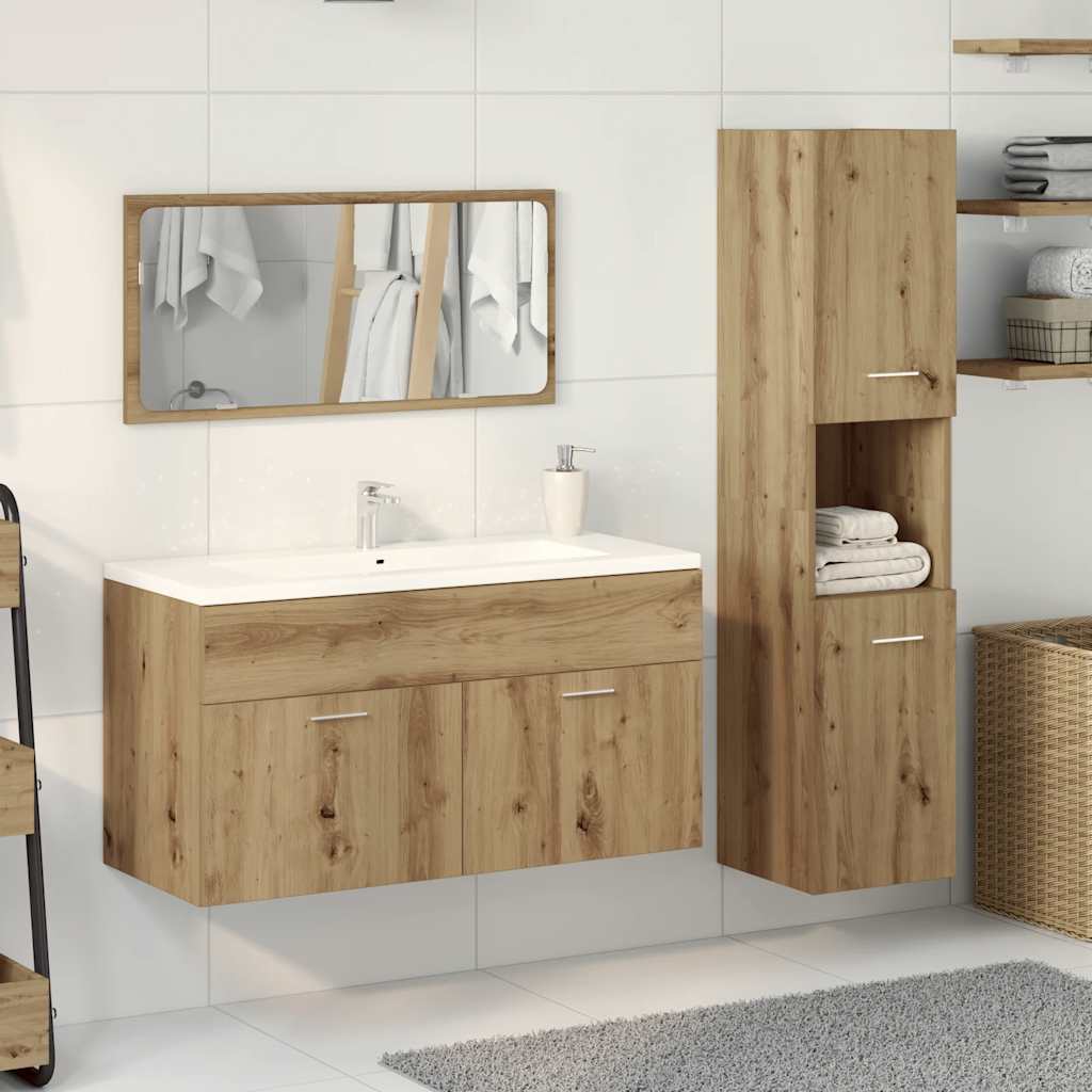 Baderomsmøbler 3 deler artisan eik konstruert tre