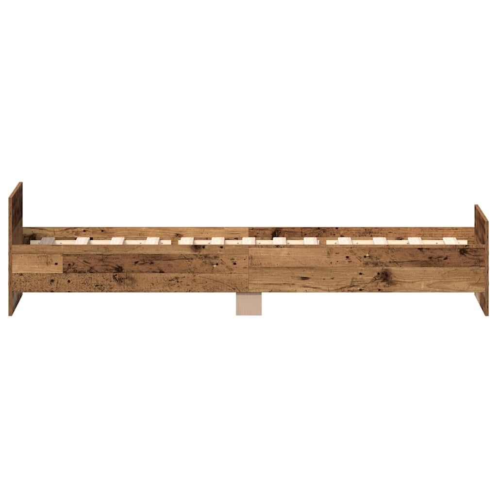 Sengeramme uten madrass gammelt tre 90x200 cm konstruert tre