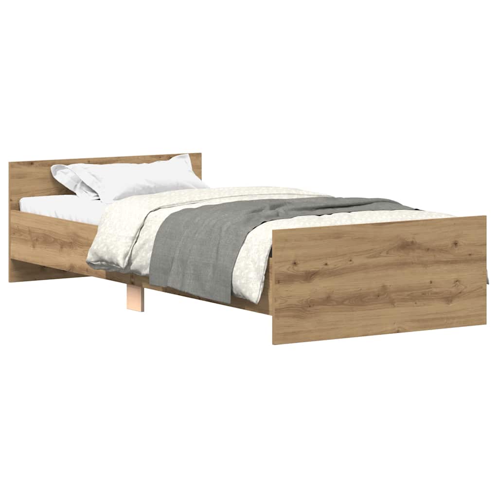 Sengeramme uten madrass artisan eik 90x200 cm konstruert tre