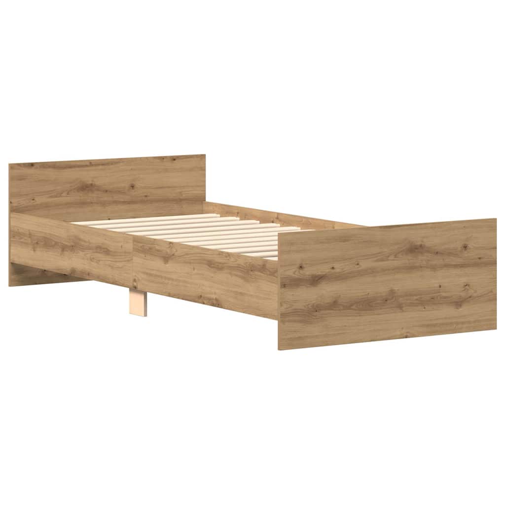 Sengeramme uten madrass artisan eik 90x200 cm konstruert tre