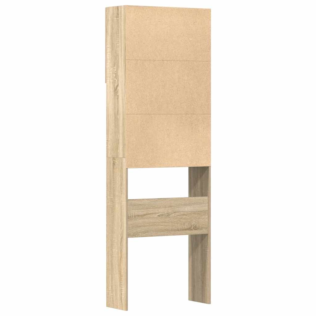 Vaskemaskinskap sonoma eik 64x24x190 cm konstruert tre