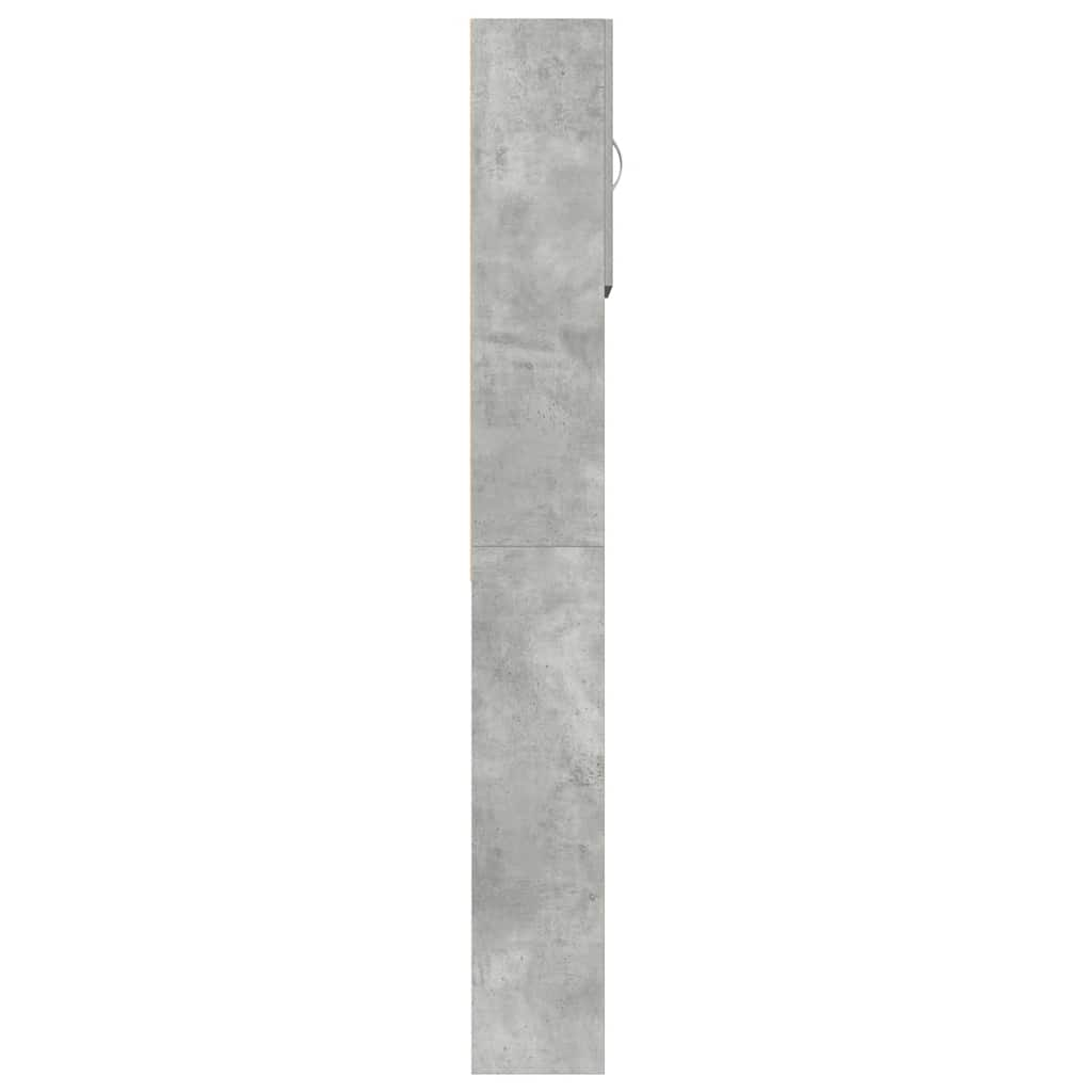 Vaskemaskinskap betonggrå 64x24x190 cm konstruert tre