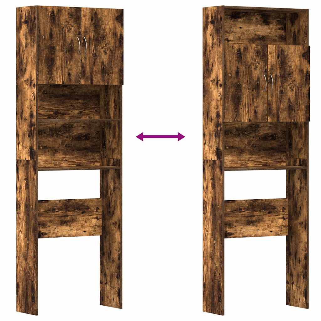 Vaskemaskinskap sonoma eik 64x24x190 cm konstruert tre