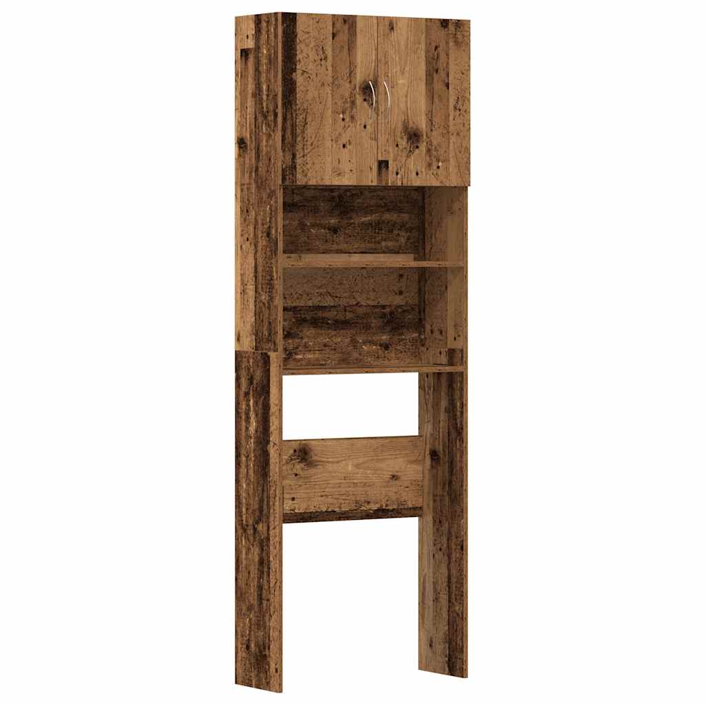 Vaskemaskinskap gammelt tre 64x24x190 cm konstruert tre