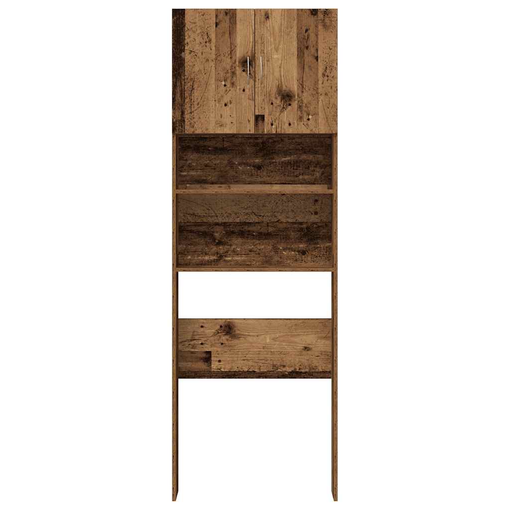 Vaskemaskinskap gammelt tre 64x24x190 cm konstruert tre
