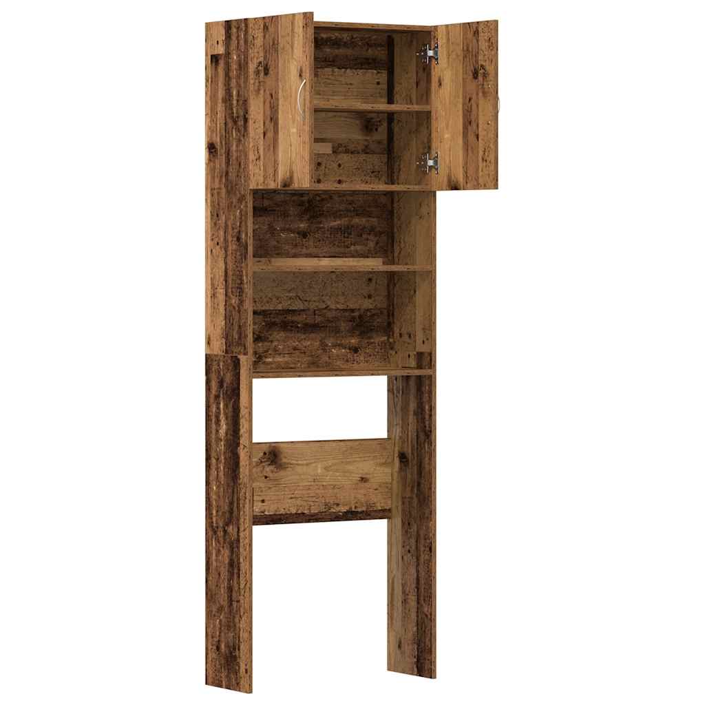 Vaskemaskinskap gammelt tre 64x24x190 cm konstruert tre