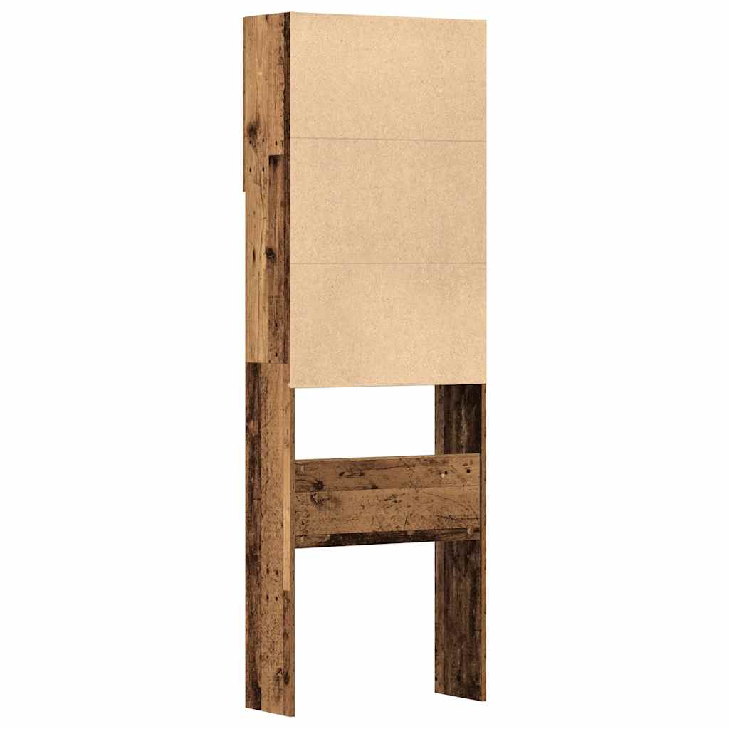 Vaskemaskinskap gammelt tre 64x24x190 cm konstruert tre