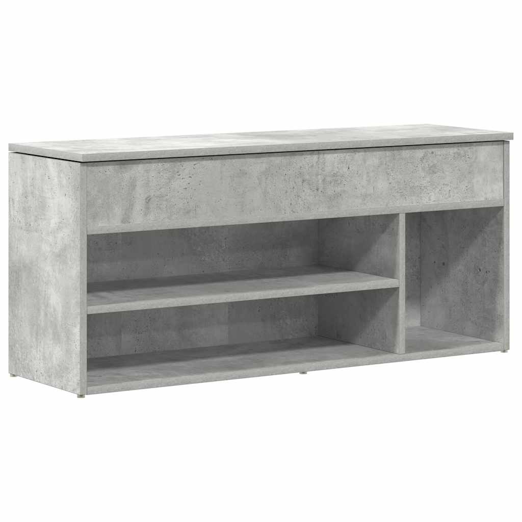 Skobenk betonggrå 102x30,5x45 cm konstruert tre