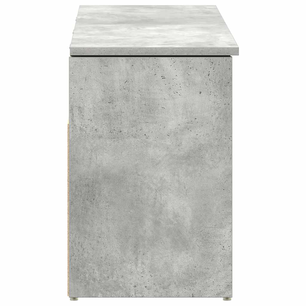 Skobenk betonggrå 102x30,5x45 cm konstruert tre