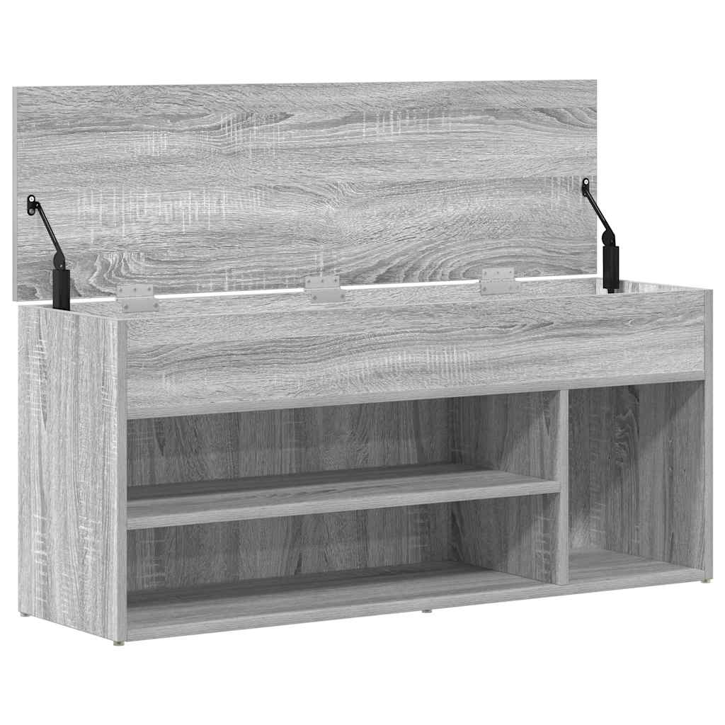 Skobenk grå sonoma 102x30,5x45 cm konstruert tre