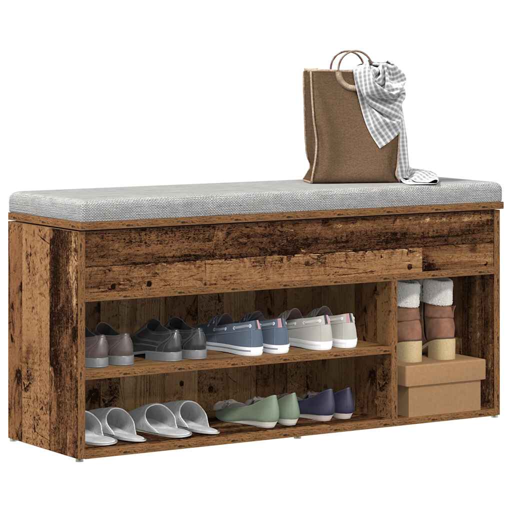 Skobenk gammelt tre 102x30,5x45 cm konstruert tre