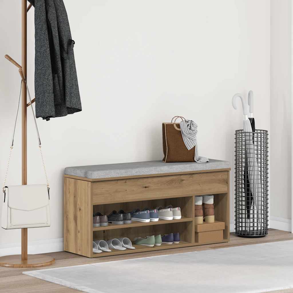 Skobenk artisan eik 102x30,5x45 cm konstruert tre