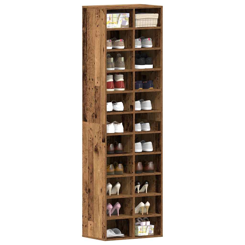 Skoskap gammelt tre 54x34x183 cm konstruert tre