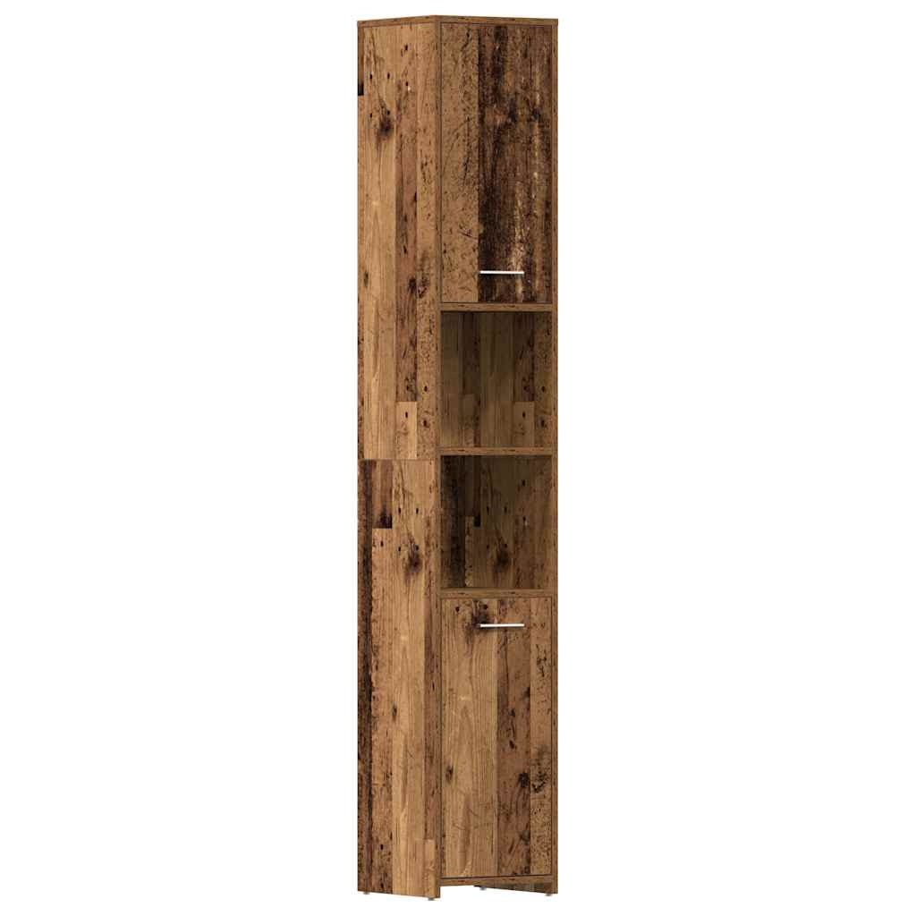 Baderomsskap gammelt tre 30x30x183,5 cm konstruert tre