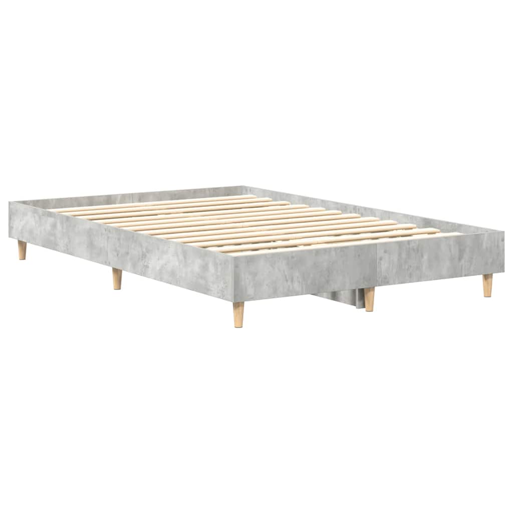 Sengeramme uten madrass betonggrå 120x200 cm konstruert tre