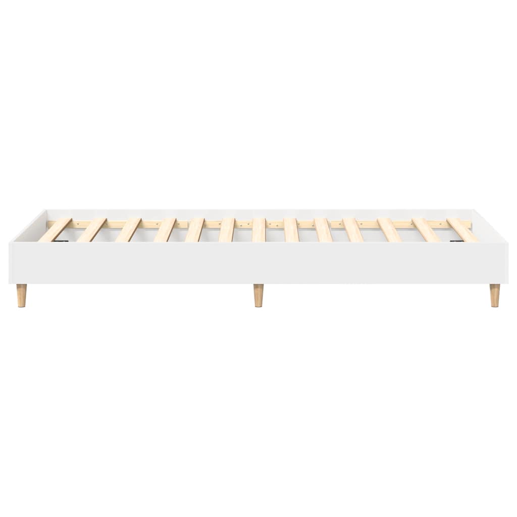 Sengeramme uten madrass hvit 100x200 cm konstruert tre