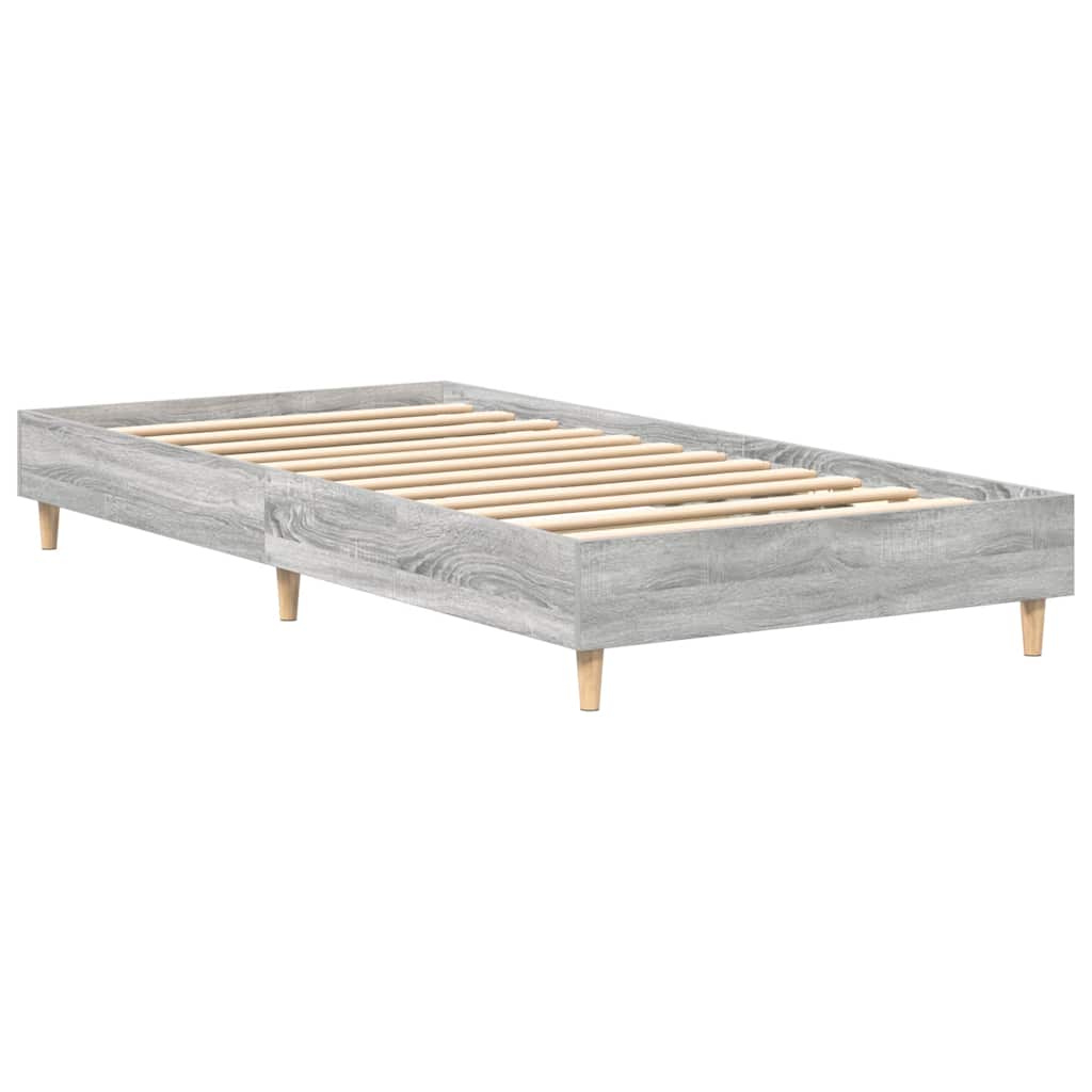 Sengeramme uten madrass grå sonoma 100x200 cm konstruert tre