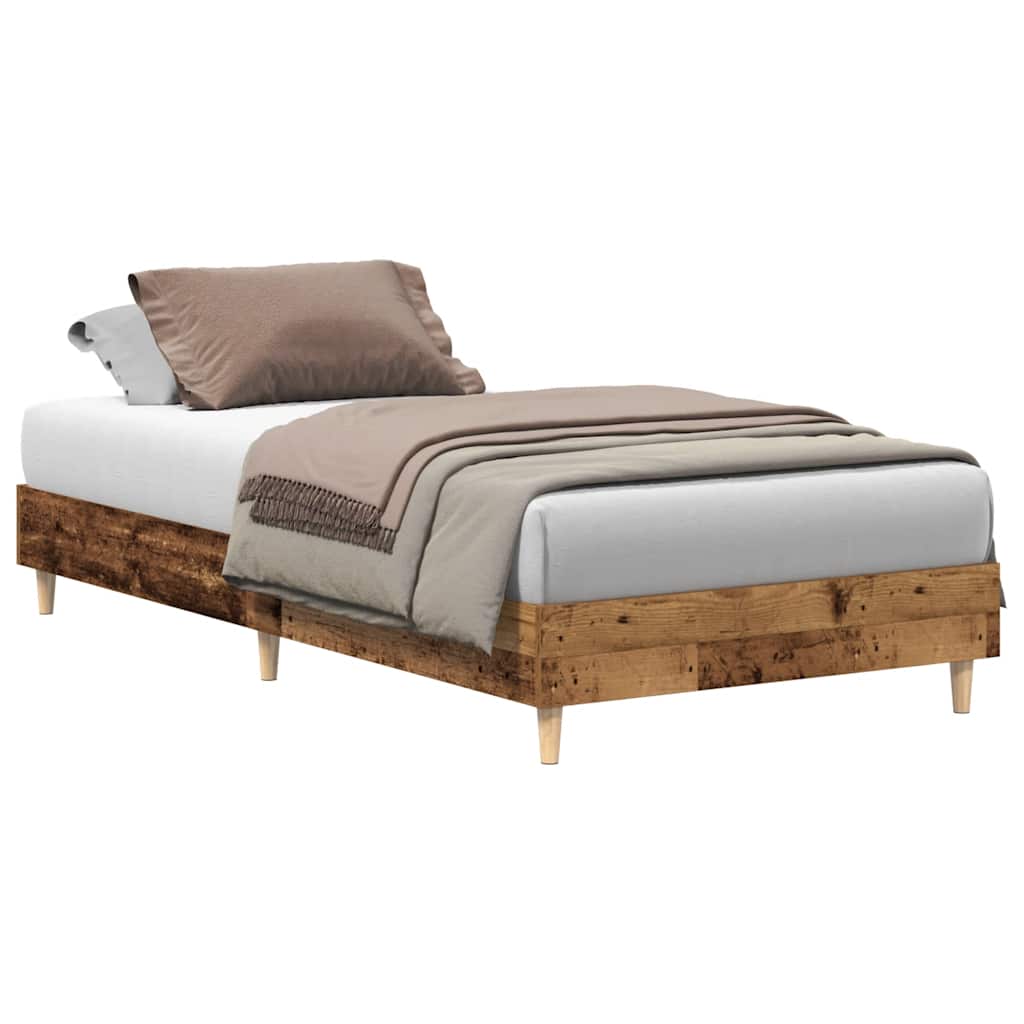 Sengeramme uten madrass gammelt tre 100x200 cm konstruert tre