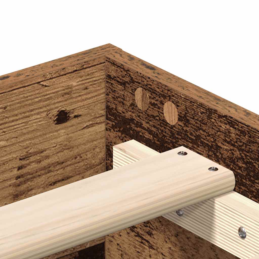 Sengeramme uten madrass gammelt tre 90x200 cm konstruert tre