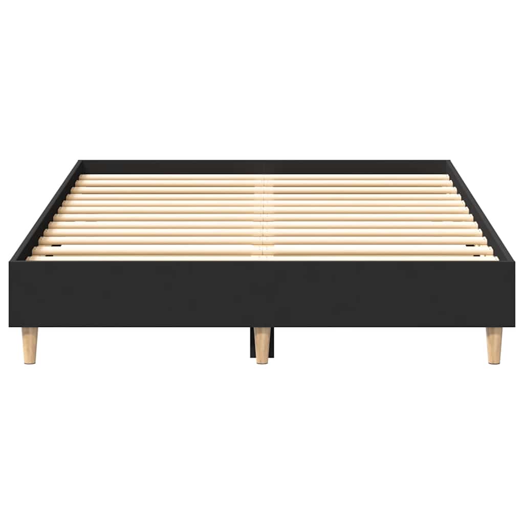 Sengeramme uten madrass svart 120x190 cm konstruert tre