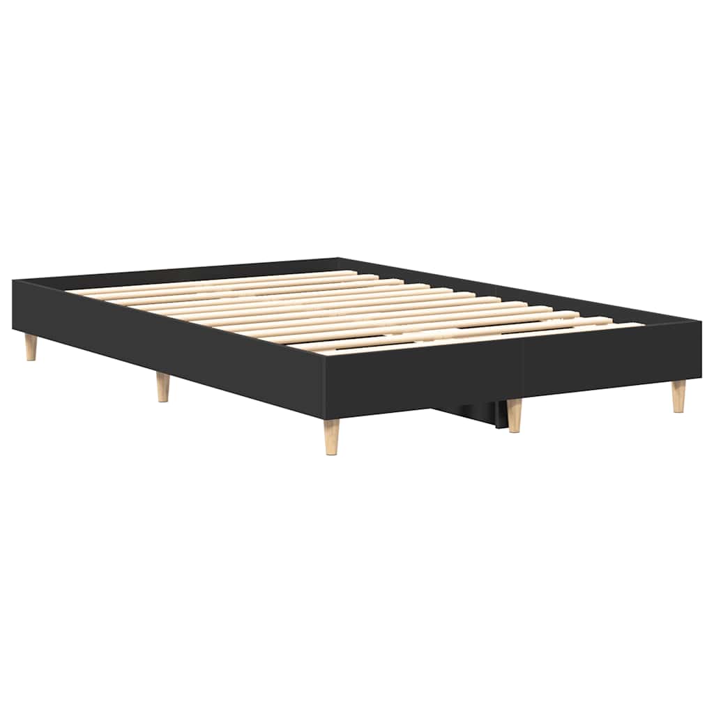 Sengeramme uten madrass svart 120x190 cm konstruert tre