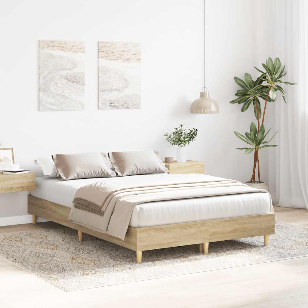 Sengeramme uten madrass sonoma eik 120x190 cm konstruert tre