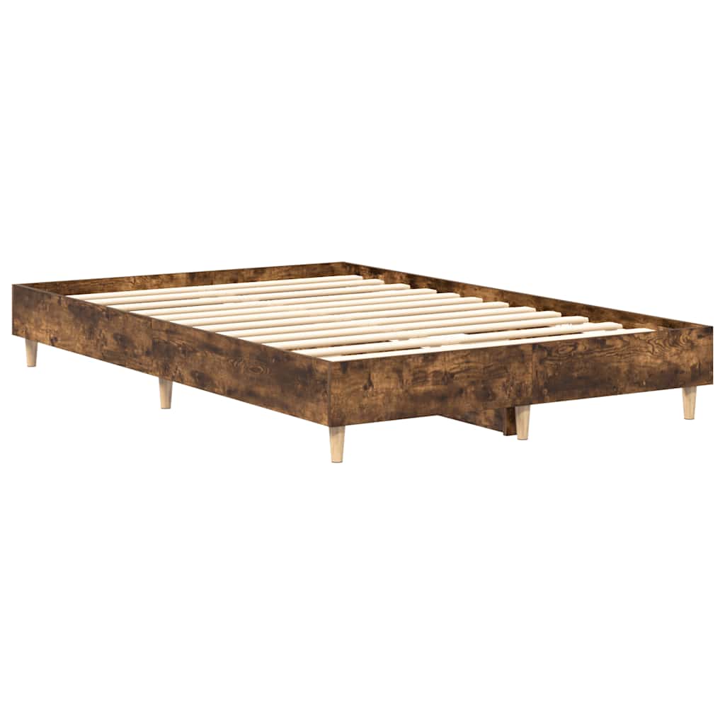 Sengeramme uten madrass røkt eik 120x190 cm konstruert tre