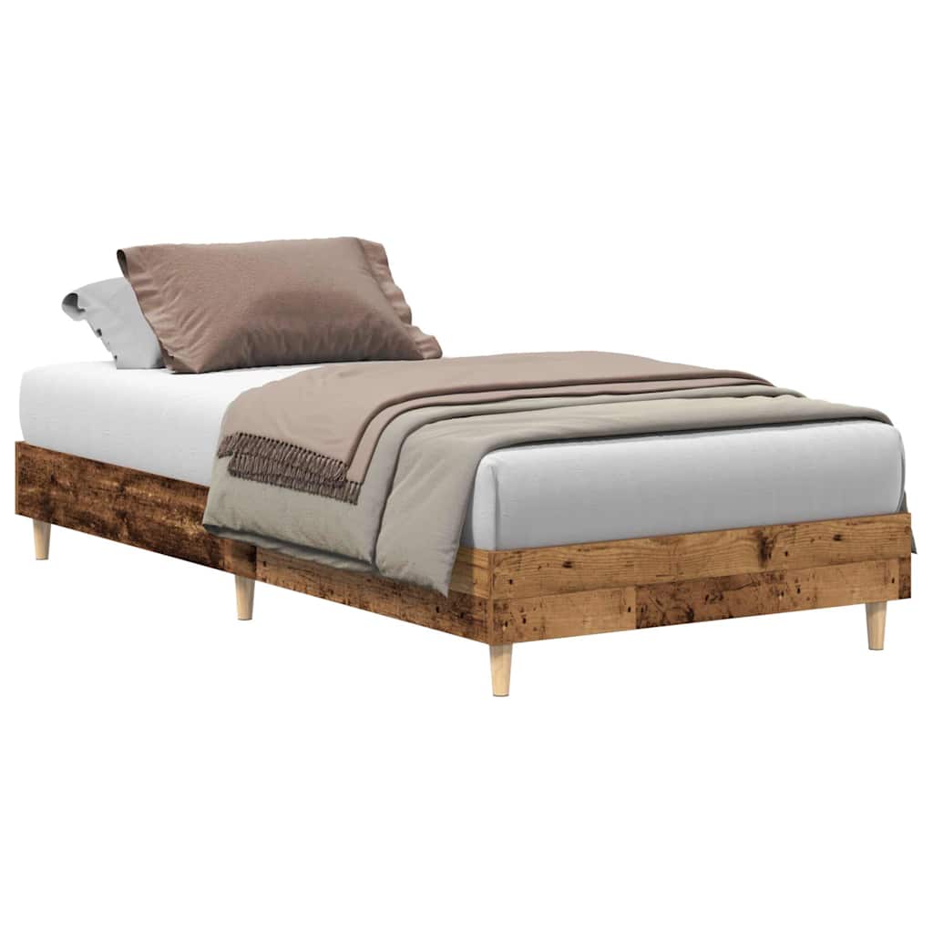 Sengeramme uten madrass gammelt tre 90x190 cm konstruert tre