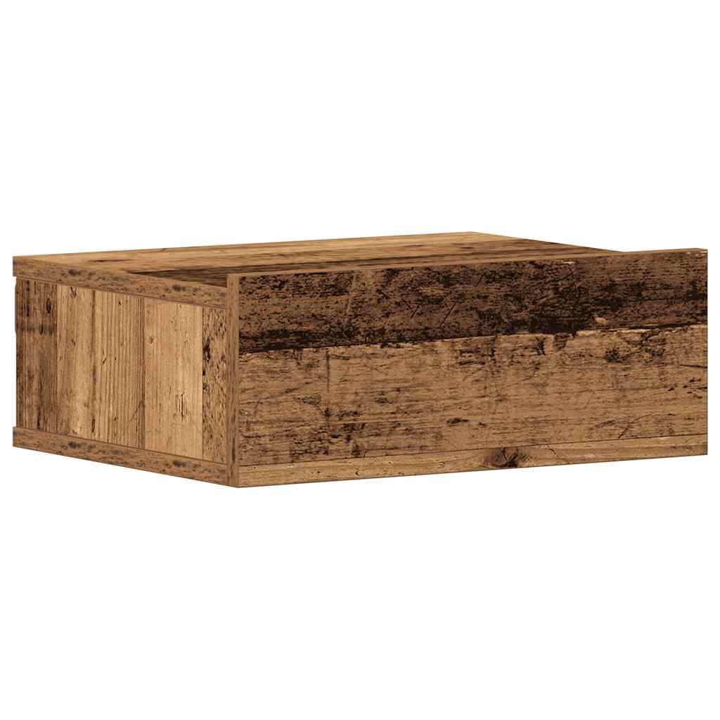 Flytende nattbord 2 stk gammelt tre 40x32x15 cm konstruert tre vidaXL