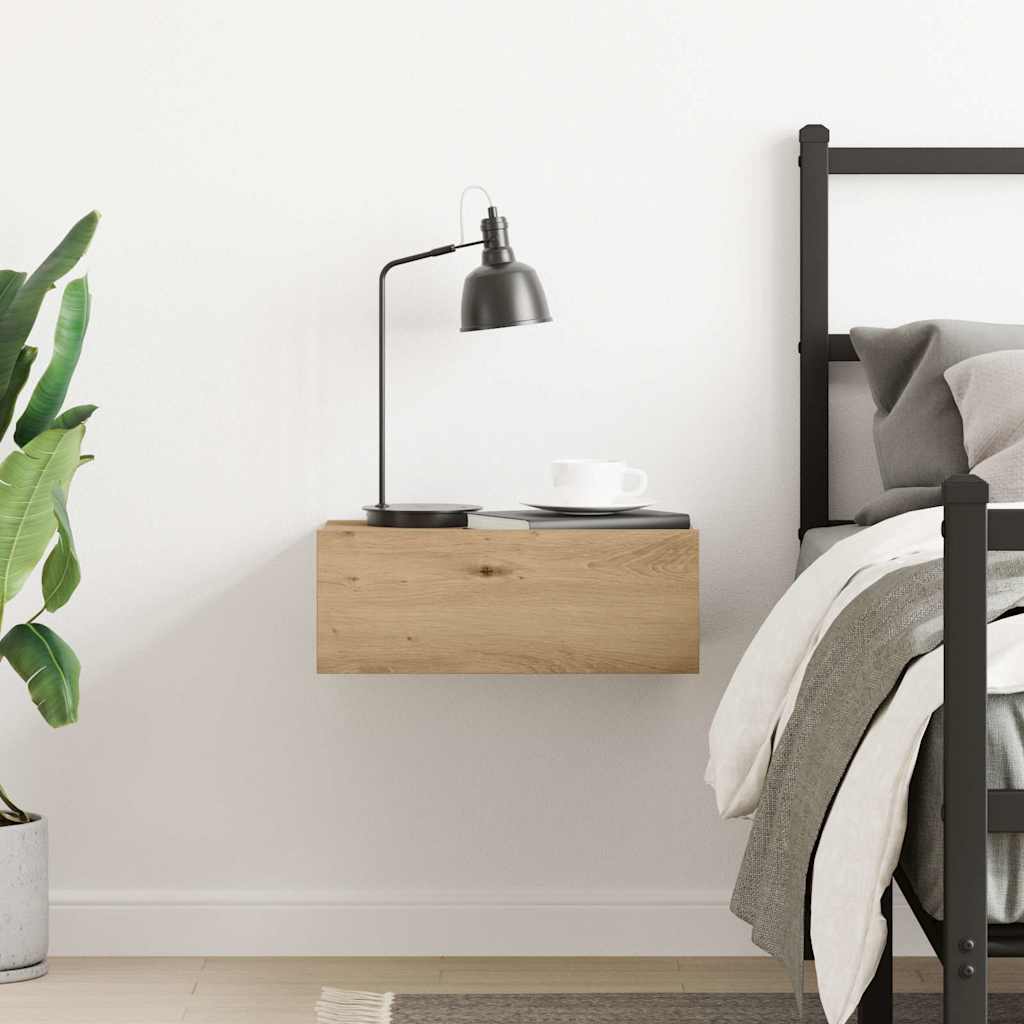 Flytende nattbord artisan eik 40x32x15 cm konstruert tre