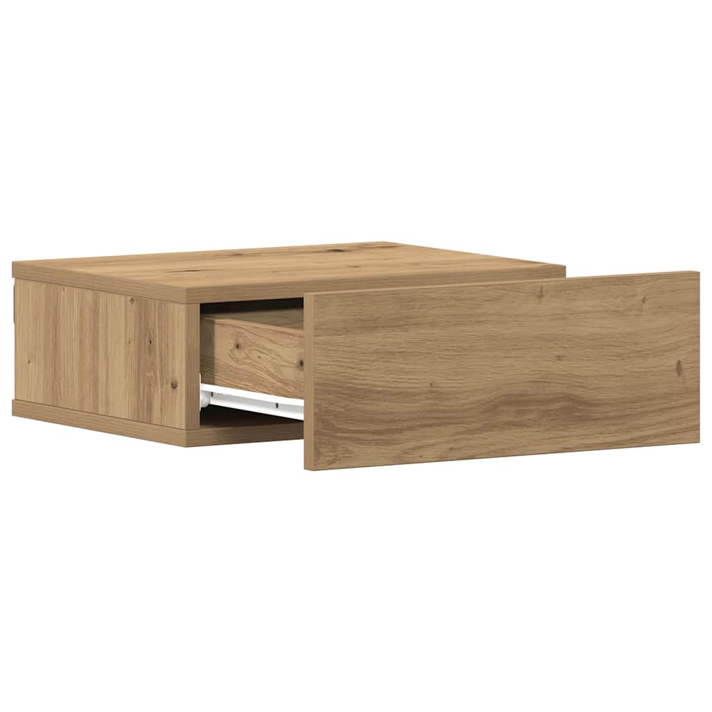 Flytende nattbord artisan eik 40x32x15 cm konstruert tre