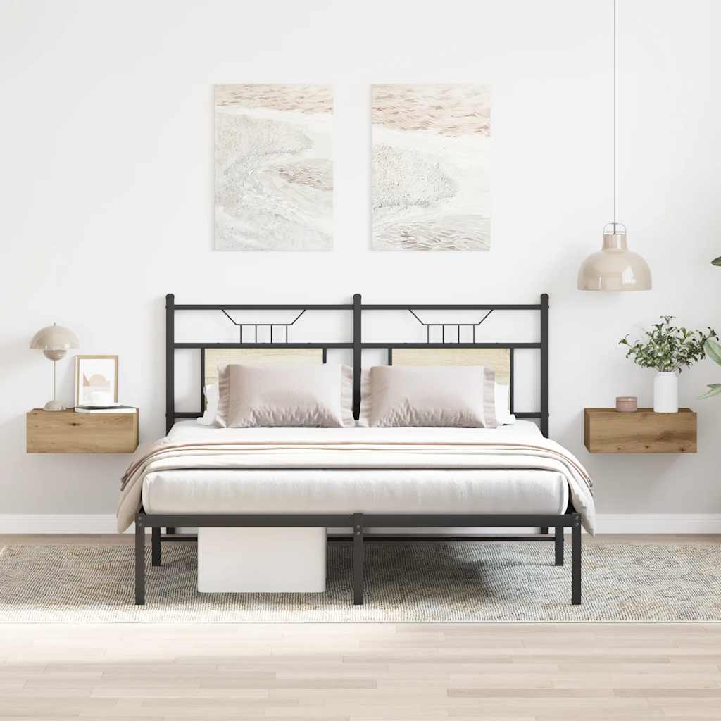 Flytende nattbord 2 stk artisan eik 40x32x15 cm konstruert tre