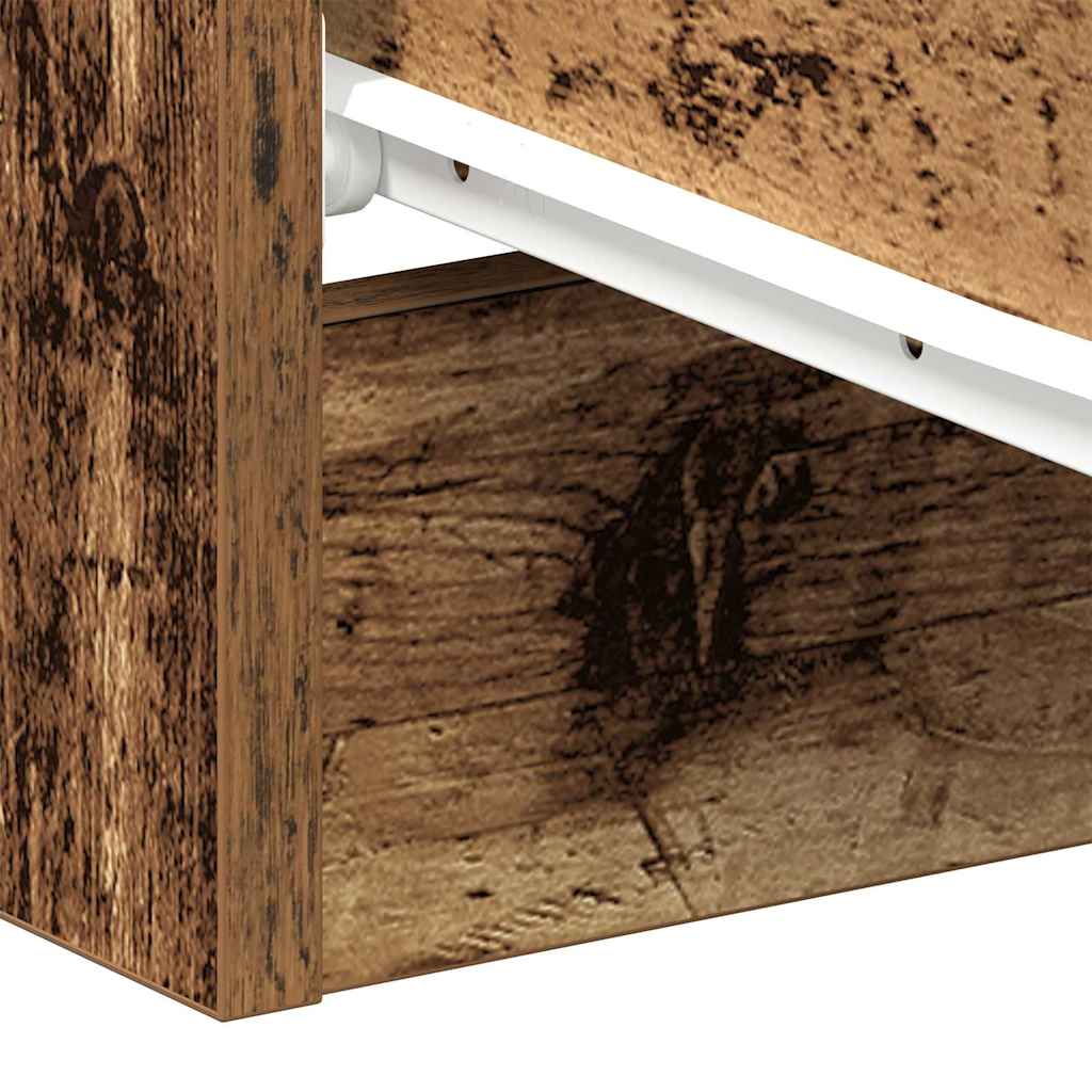 Nattbord 2 stk gammelt tre 38x35x55 cm konstruert tre