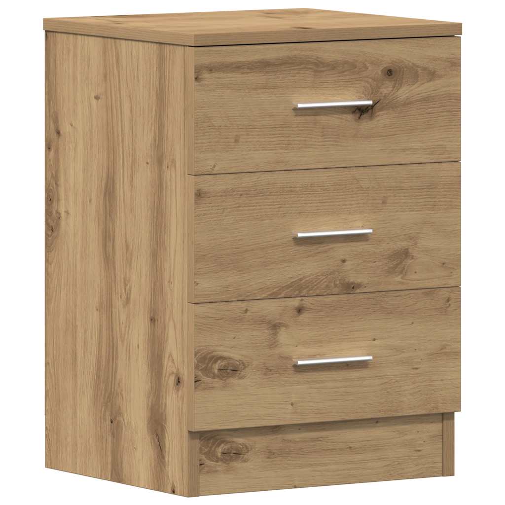 Nattbord 2 stk artisan eik 38x35x55 cm konstruert tre