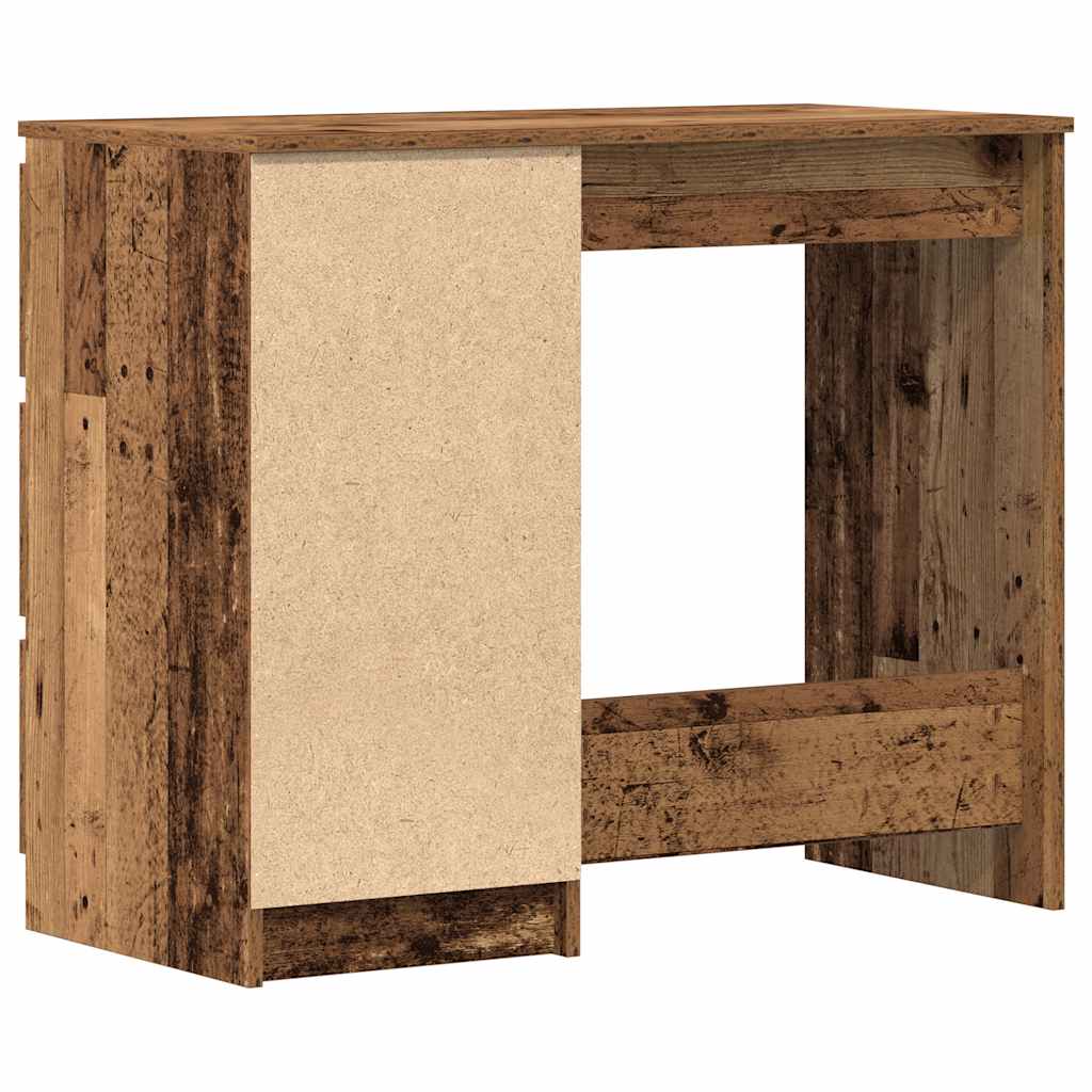 Skrivebord gammelt tre 90x45x76 cm konstruert tre