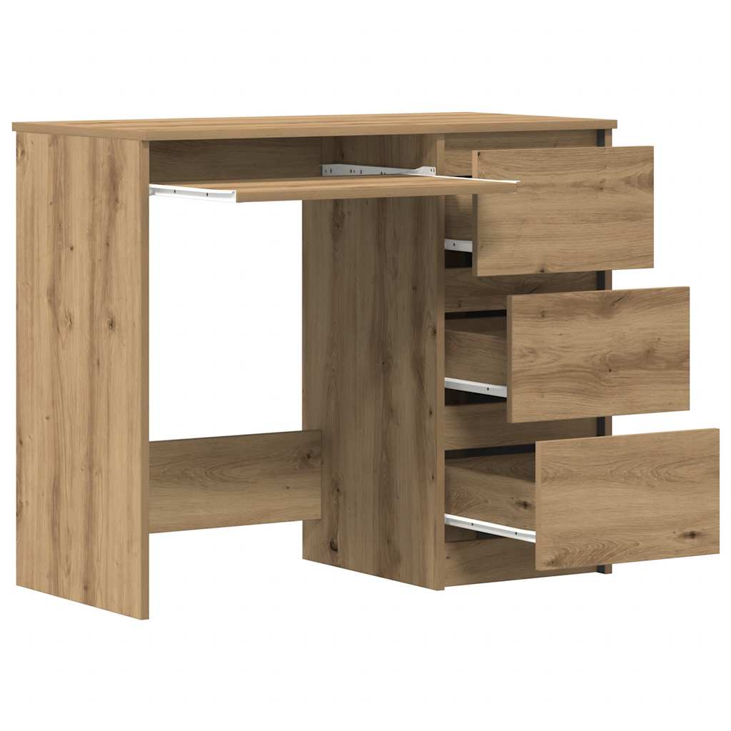 Skrivebord artisan eik 90x45x76 cm konstruert tre