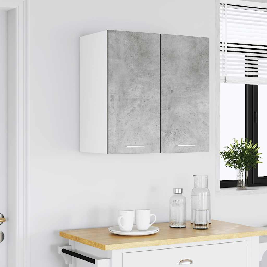 Veggmontert kjøkkenskap betonggrå 60x31x60 cm konstruert tre