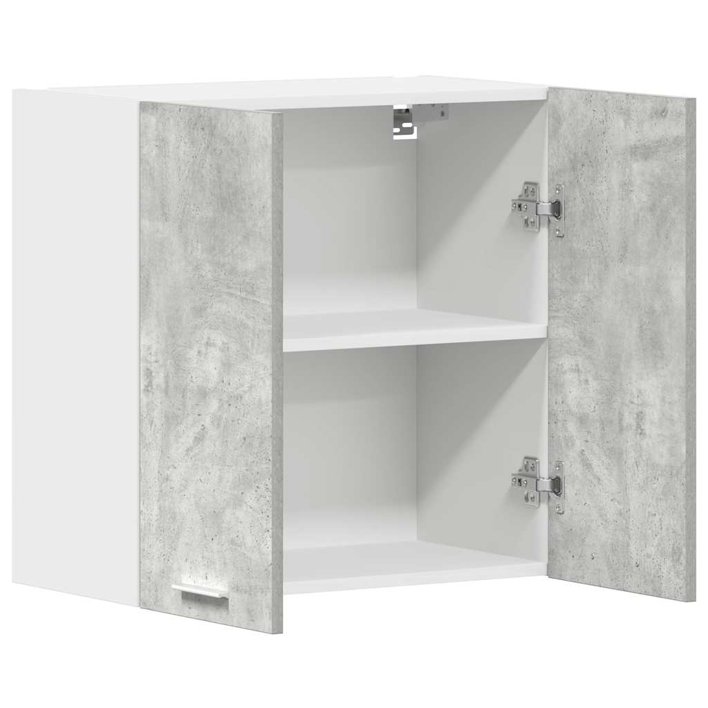Veggmontert kjøkkenskap betonggrå 60x31x60 cm konstruert tre