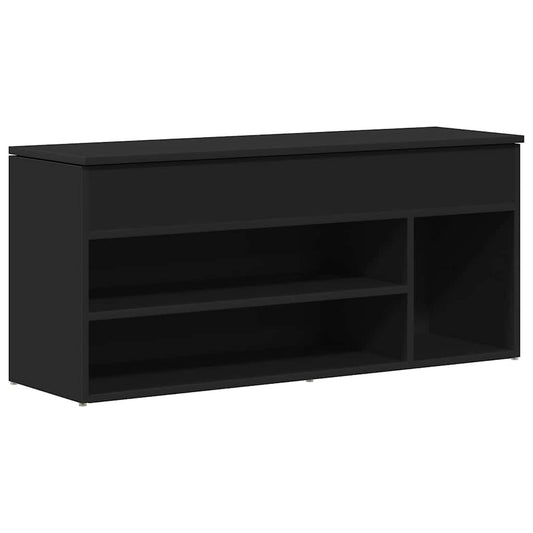 Skobenk svart 102x30,5x45 cm konstruert tre