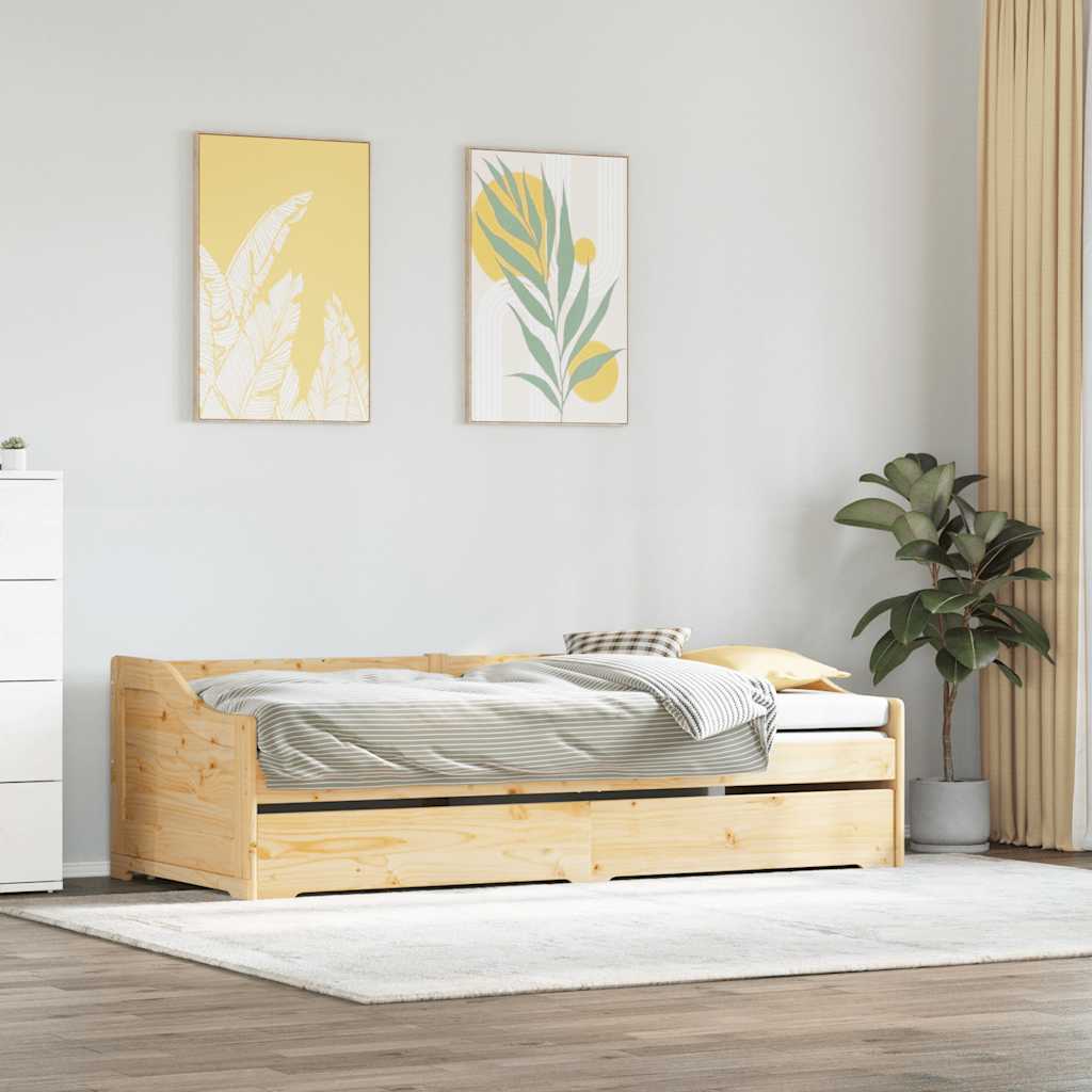 Daybed med trille uten madrass IRUN 90x200 cm