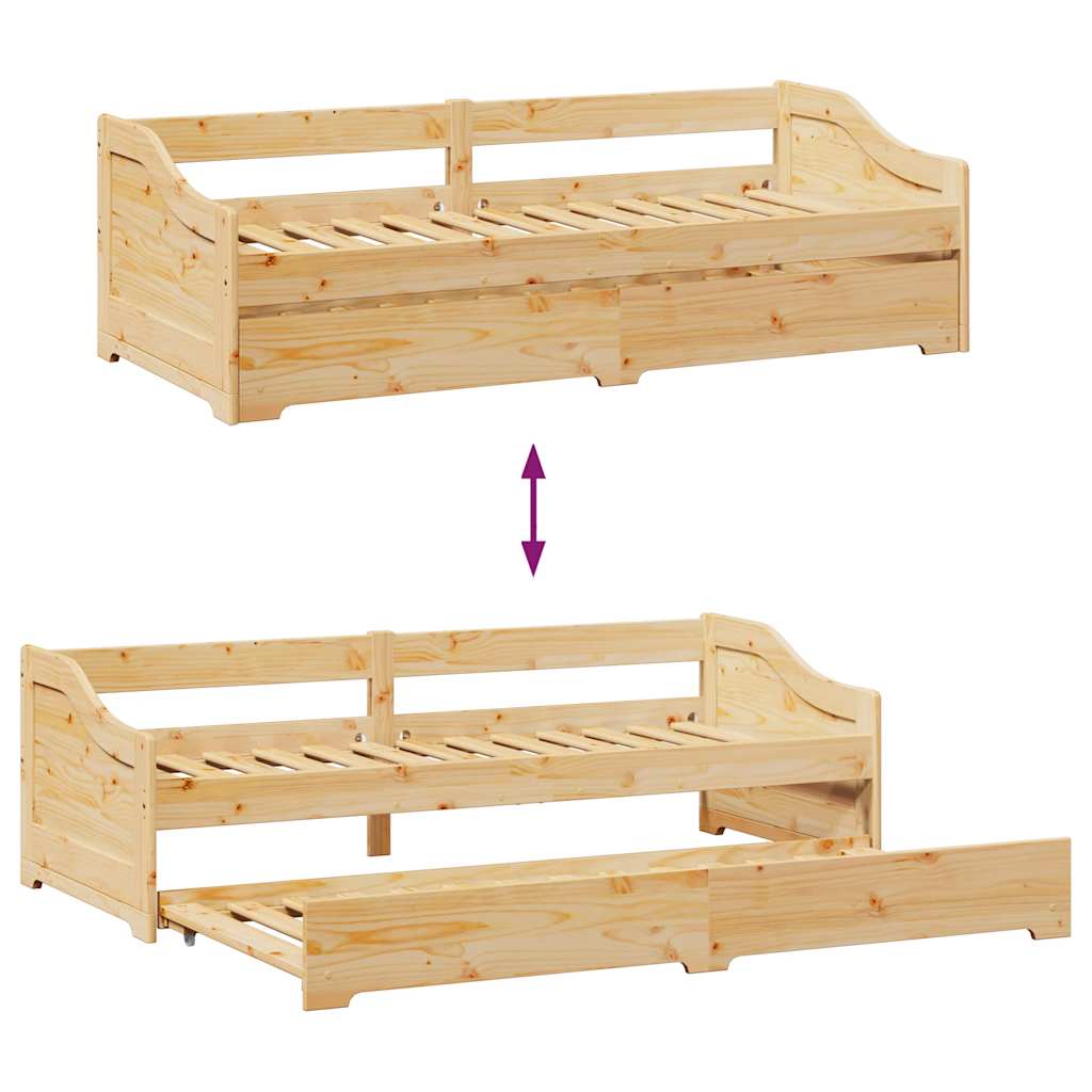 Daybed med trille uten madrass IRUN 90x200 cm