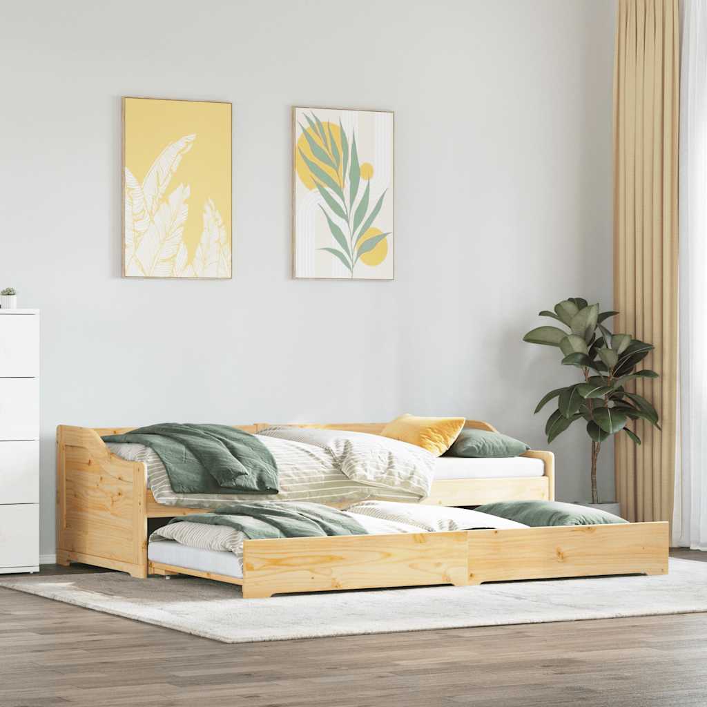 Daybed med trille uten madrass IRUN 90x200 cm